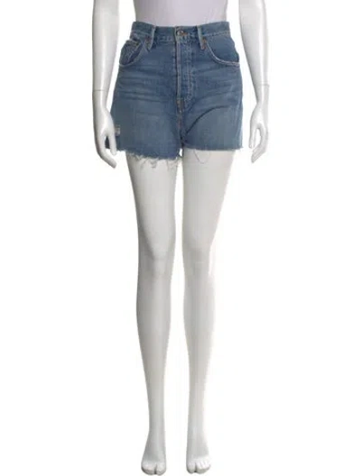 Pre-owned Grlfrnd High-rise Wide Leg Jeans In Blue