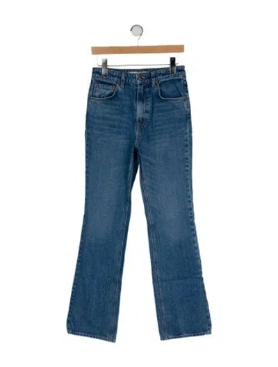 Pre-owned Grlfrnd High-rise Wide Leg Jeans In Blue