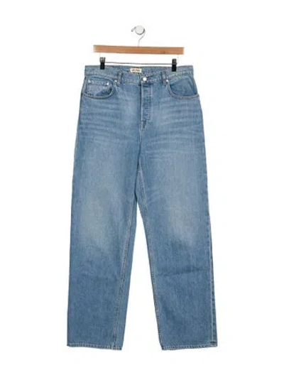 Pre-owned Grlfrnd High-rise Wide Leg Jeans In Blue