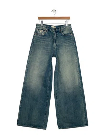 Pre-owned Grlfrnd High-rise Wide Leg Jeans In Blue