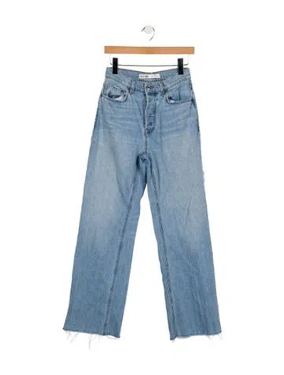 Pre-owned Grlfrnd High-rise Wide Leg Jeans In Blue