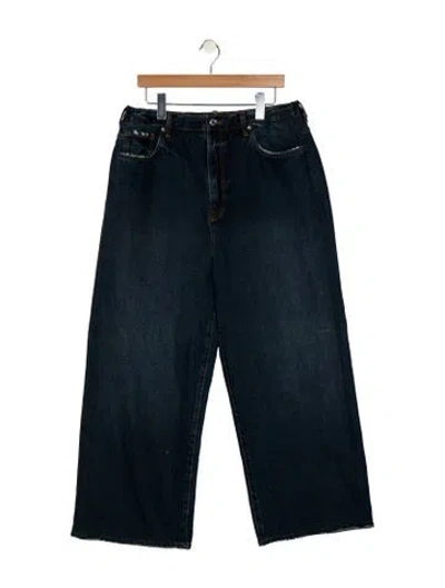 Pre-owned Grlfrnd High-rise Wide Leg Jeans In Blue