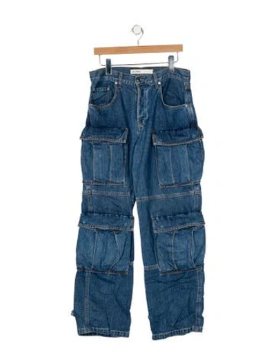 Pre-owned Grlfrnd High-rise Wide Leg Jeans In Blue
