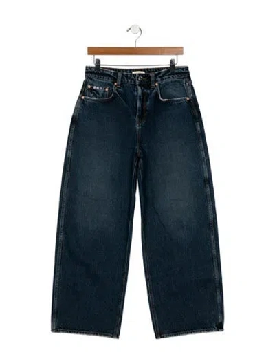 Pre-owned Grlfrnd High-rise Wide Leg Jeans In Blue