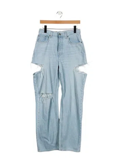 Pre-owned Grlfrnd High-rise Wide Leg Jeans In Blue