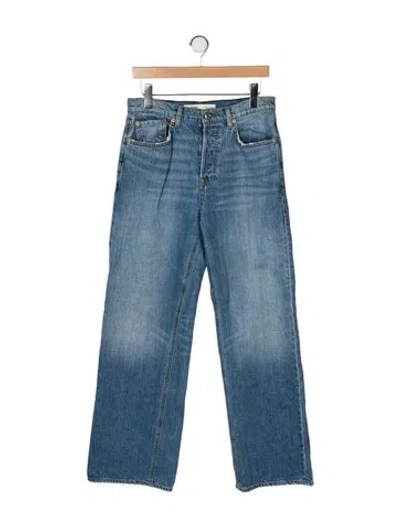 Pre-owned Grlfrnd High-rise Wide Leg Jeans In Blue