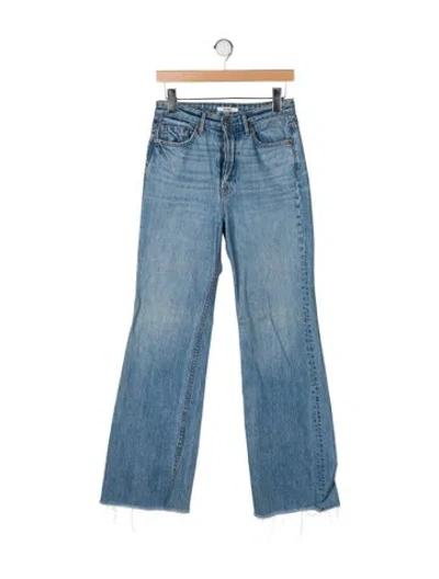 Pre-owned Grlfrnd High-rise Wide Leg Jeans In Blue