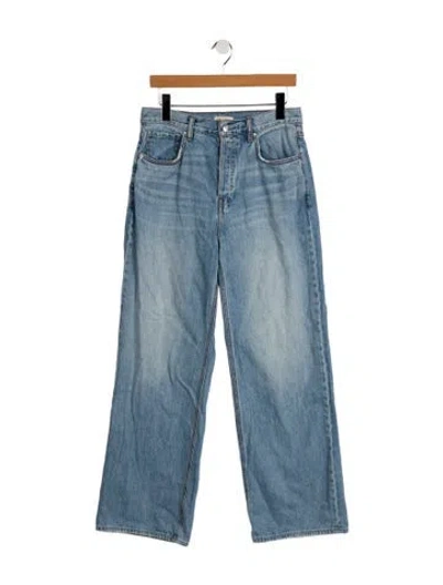 Pre-owned Grlfrnd High-rise Wide Leg Jeans In Blue