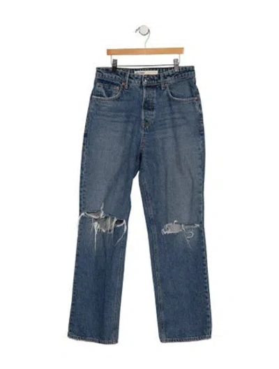 Pre-owned Grlfrnd High-rise Wide Leg Jeans In Blue