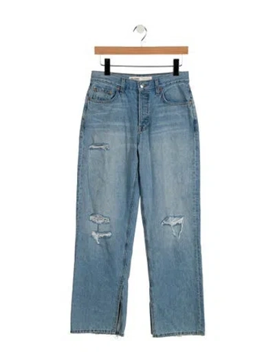 Pre-owned Grlfrnd High-rise Wide Leg Jeans In Blue