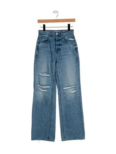 Pre-owned Grlfrnd High-rise Wide Leg Jeans In Blue