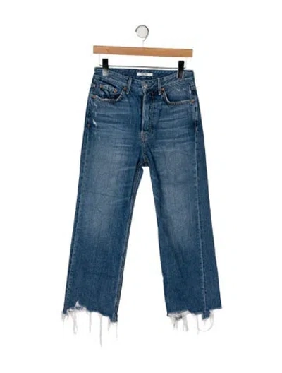 Pre-owned Grlfrnd High-rise Wide Leg Jeans In Blue