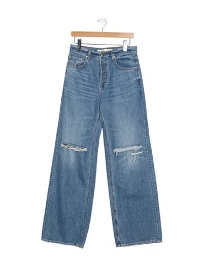 Pre-owned Grlfrnd High-rise Wide Leg Jeans In Blue