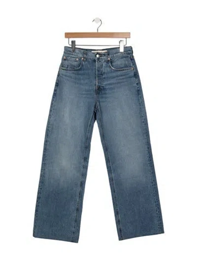 Pre-owned Grlfrnd High-rise Wide Leg Jeans In Blue