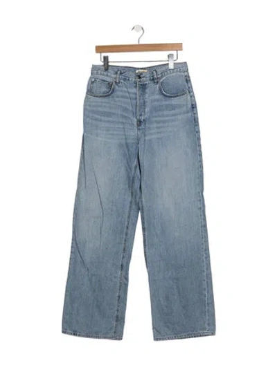 Pre-owned Grlfrnd High-rise Wide Leg Jeans In Blue