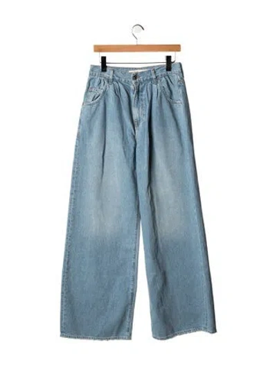 Pre-owned Grlfrnd High-rise Wide Leg Jeans In Blue