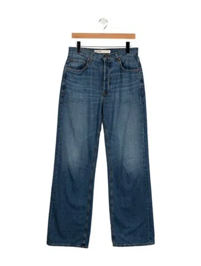Pre-owned Grlfrnd High-rise Wide Leg Jeans In Blue