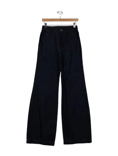 Pre-owned Grlfrnd High-rise Wide Leg Jeans In Blue