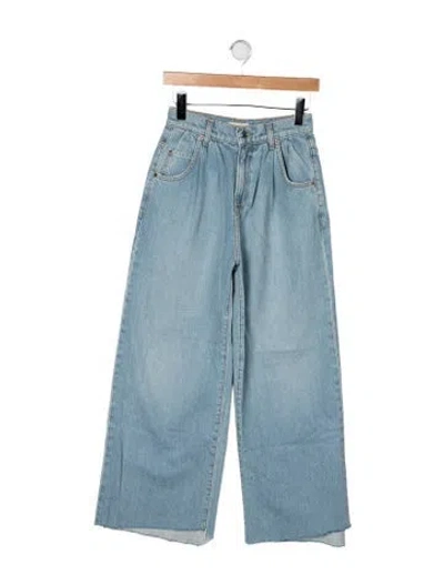 Pre-owned Grlfrnd High-rise Wide Leg Jeans In Blue