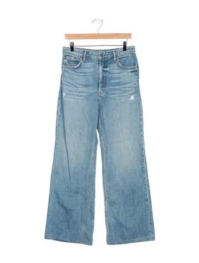 Pre-owned Grlfrnd High-rise Wide Leg Jeans In Blue