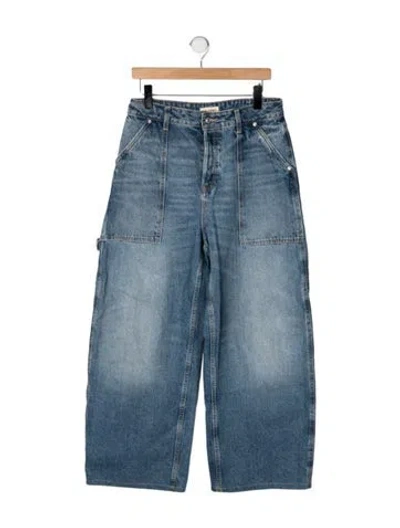 Pre-owned Grlfrnd High-rise Wide Leg Jeans In Blue