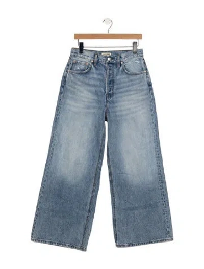 Pre-owned Grlfrnd High-rise Wide Leg Jeans In Blue