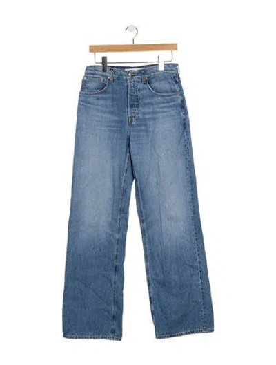 Pre-owned Grlfrnd High-rise Wide Leg Jeans In Blue