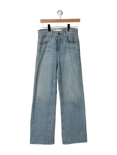 Pre-owned Grlfrnd High-rise Wide Leg Jeans In Blue