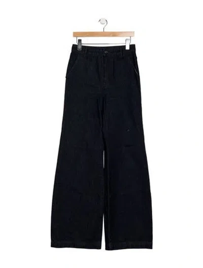 Pre-owned Grlfrnd High-rise Wide Leg Jeans In Blue