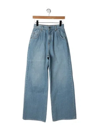 Pre-owned Grlfrnd High-rise Wide Leg Jeans In Blue