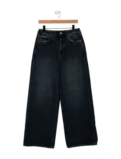Pre-owned Grlfrnd High-rise Wide Leg Jeans In Blue