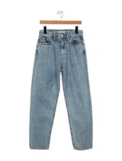 Pre-owned Grlfrnd High-rise Wide Leg Jeans In Blue