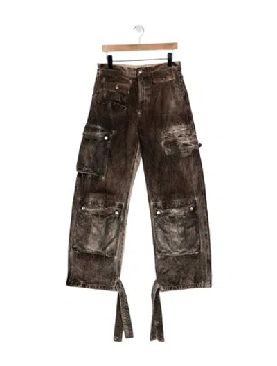 Pre-owned Grlfrnd High-rise Wide Leg Jeans In Brown