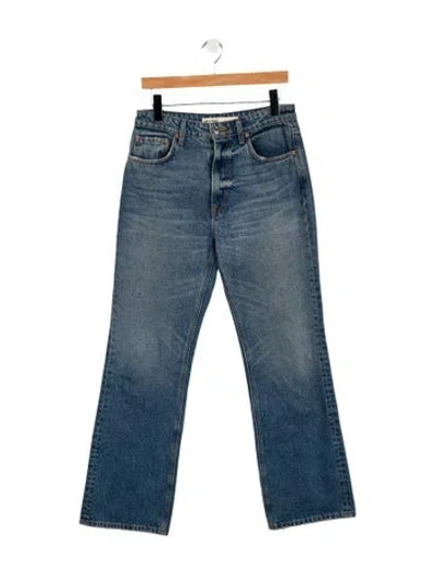 Pre-owned Grlfrnd High-rise Wide Leg Jeans In Gray