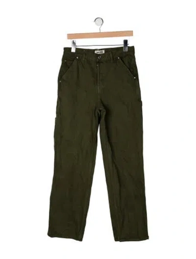 Pre-owned Grlfrnd High-rise Wide Leg Jeans In Green