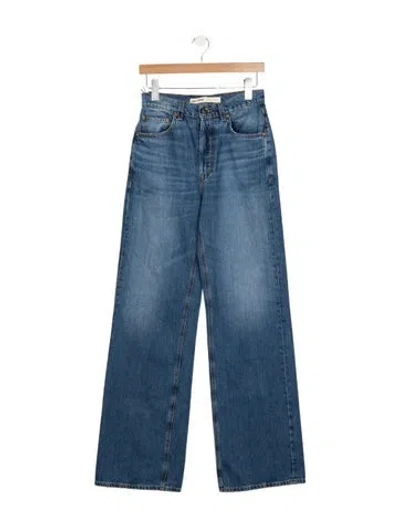 Pre-owned Grlfrnd High-rise Wide Leg Jeans W/ Tags In Blue