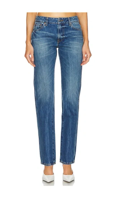Grlfrnd Isabel Low Rise Straight Jeans In Crestone Peak