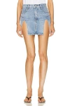 Grlfrnd Jasmine Mini Skirt With Double Slit In Westwood