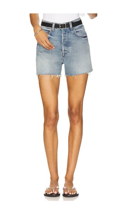 Grlfrnd Jules Super High Rise Vintage Short In Wave Hill