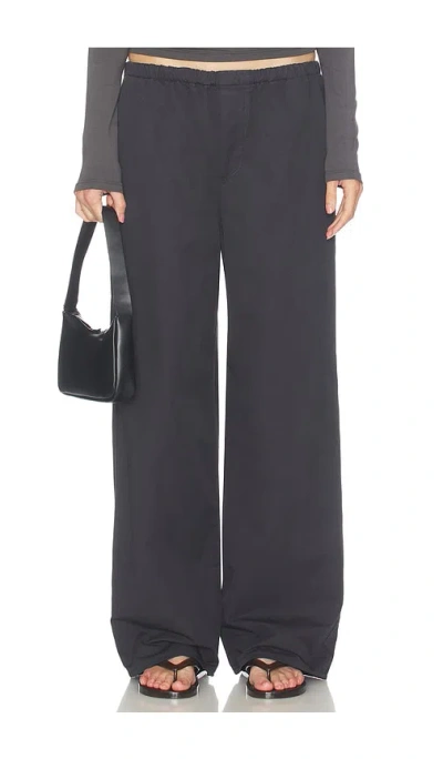 Grlfrnd Kacey Pull On Wide Leg In Black
