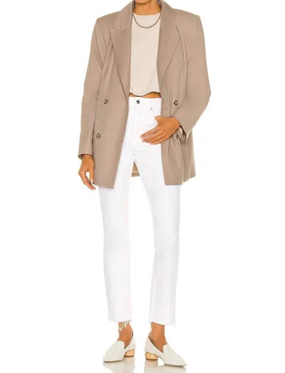 Grlfrnd Karolina High Rise Straight Leg Jeans In Brentwood White