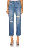 Grlfrnd Karolina High-waisted Straight Jeans In Sedona In Blue