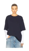 Grlfrnd Layered Long Sleeve Tee In Black