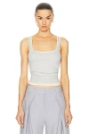 Grlfrnd Layering Jersey Tank Set In Grey & Birch Beige