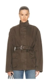 Grlfrnd Logan Jacket In Brown