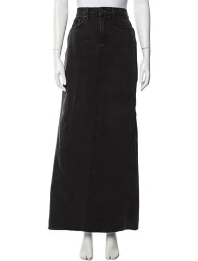 Pre-owned Grlfrnd Long Skirt In Black