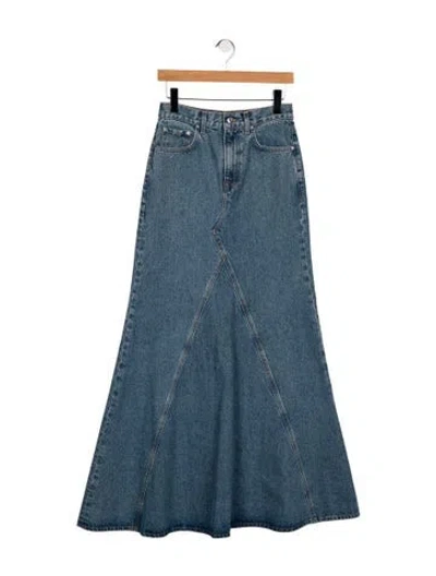 Pre-owned Grlfrnd Long Skirt In Blue