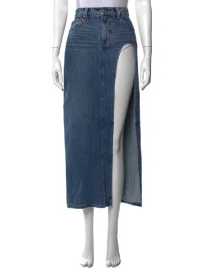 Pre-owned Grlfrnd Long Skirt In Blue