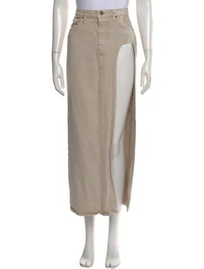 Pre-owned Grlfrnd Long Skirt In Neutral