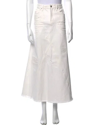 Pre-owned Grlfrnd Long Skirt In White